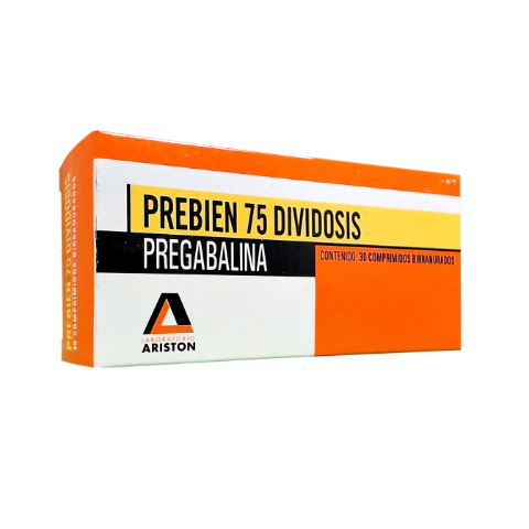 Prebien Pregabalina 75 mg Ariston Caja x 30 Comprimidos