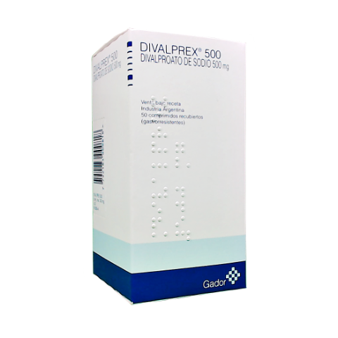 Divalprex Ácido Valproico 500 mg Gador Caja x 50 Comprimidos
