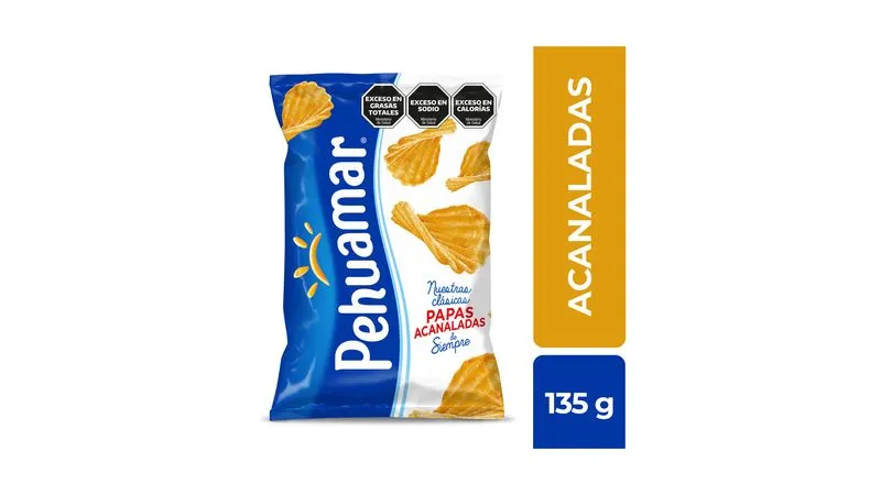 Papas Pehuamar Acanaladas Bolsa x 135 gr