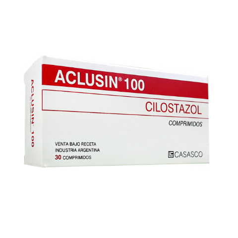 Aclusin Cilostazol 100 mg Casasco Caja x 30 Comprimidos