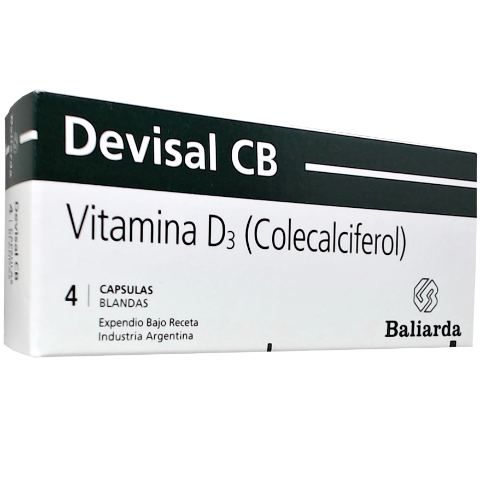 Devisal Cb Vitamina D3 100,000 ui Baliarda Envase x 4 Cápsulas
