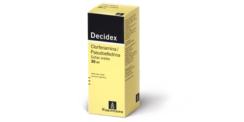 Decidex Clorfenamina Maleato 75mg/100ml Roemmers Gotas Frasco x 30 ml