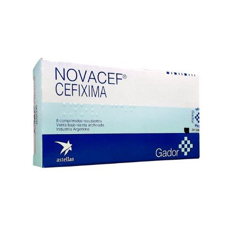 Novacef Cefiima 400 mg Gador Caja x 8 Comprimidos