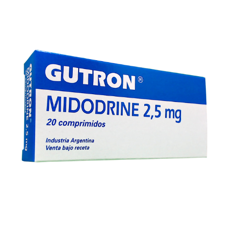 Gutron Midodrine 2,5 mg Dominguez Caja x 20 Comprimidos