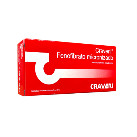 Craveril Fenofibrato Micronizado 200 mg Craveri Caja x 30 Comprimidos