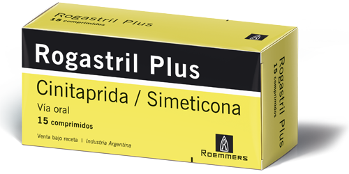 Rogastril Plus Cinitaprida + Simeticona 1mg/200mg Roemmers Caja x 30 Comprimidos