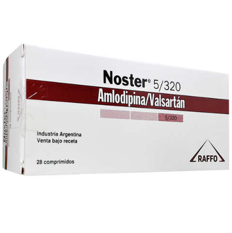 Noster 5 Amlodipina + Valsartan 5mg/320 mg Monte Verde Caja x 28 Comprimidos