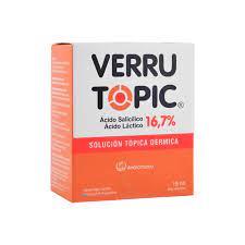 Verrutopic Ácido Salicílico + Ácido Lactico 16,7%/16,7% Andrómaco Solución Tópica x 15 ml