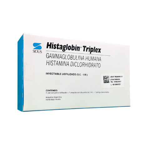 Histaglobin Triplex Histamina + Gammaglobulina Sidus Caja x 1 Frasco ...