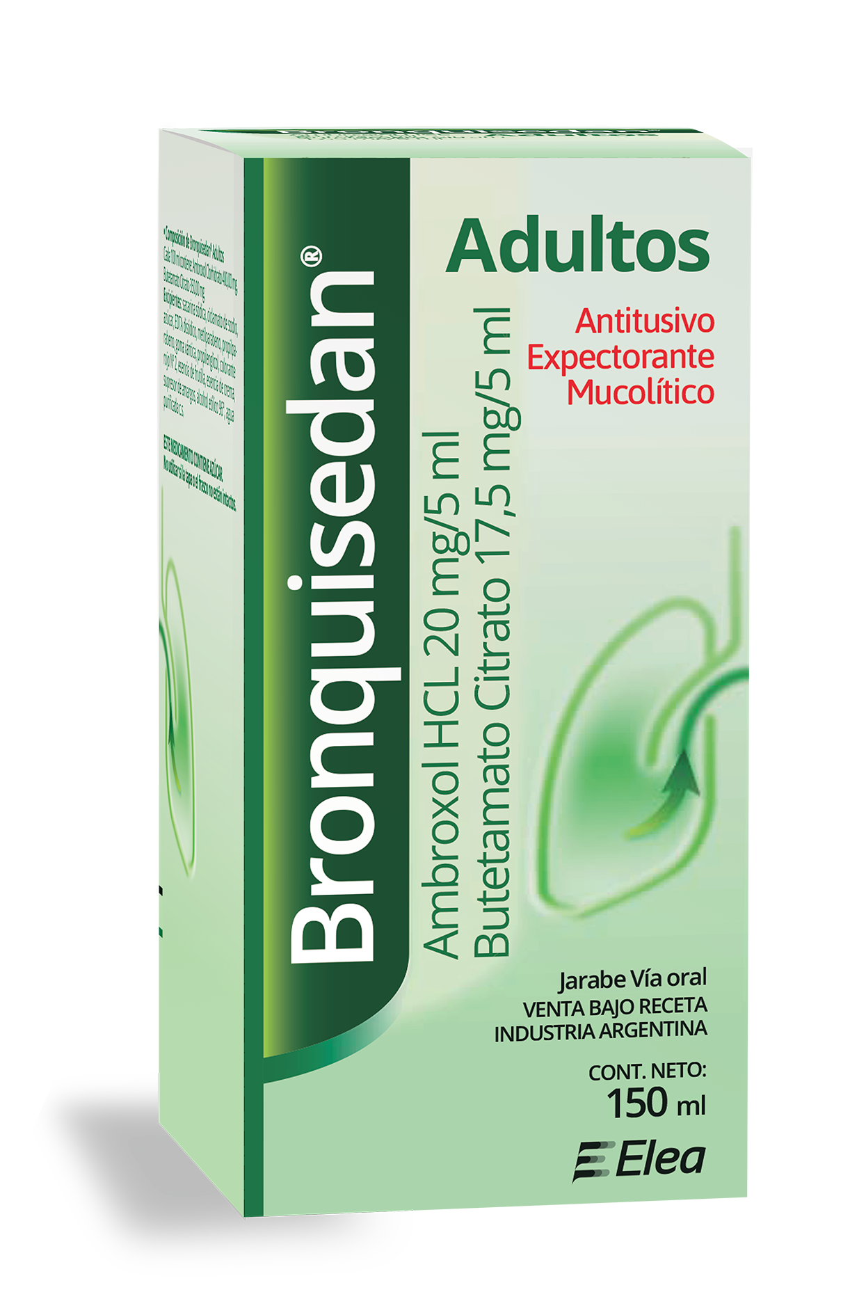 Bronquisedan Ambrool + Butetamato Citrato 20mg/17,5mg Elea Phoenix Pheani Jarabe x 150 ml