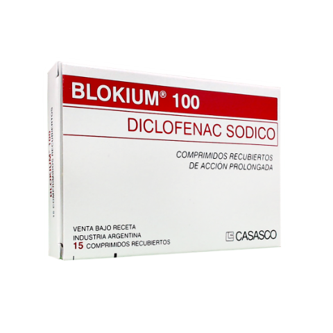 Blokium Diclofenaco Sódico 100 mg Casasco Caja x 15 Comprimidos