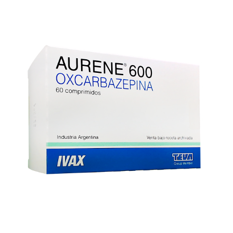 Aurene Ocarbazepina 600 mg Ivax Caja x 60 Comprimidos