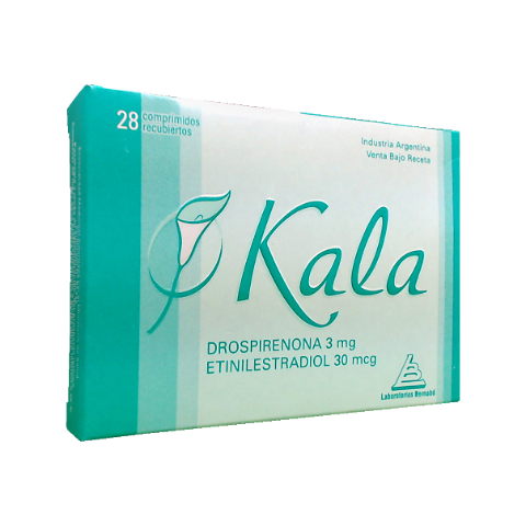 Kala Drospirenona + Etinilestradiol 3mg/0,03 mg Bernabó Caja x 28 Comprimidos