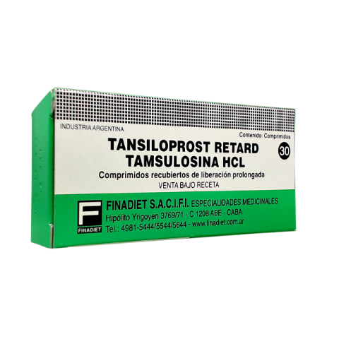 Tansiloprost Retard Tamsulosina 0,4 mg Finadiet Caja x 30 Comprimidos
