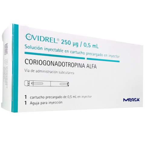 Ovidrel Coriogonadotropina 250mcg/0,5ml Merck Solución Inyectable x Caja x 1 Cartucho