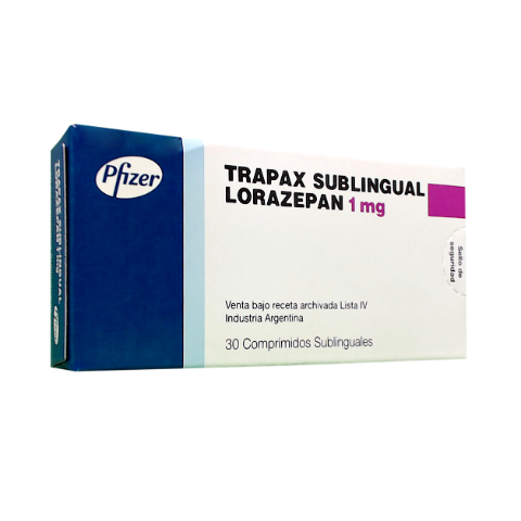 Trapax Lorazepam 1 mg Pfizer Caja x 30 Comprimidos