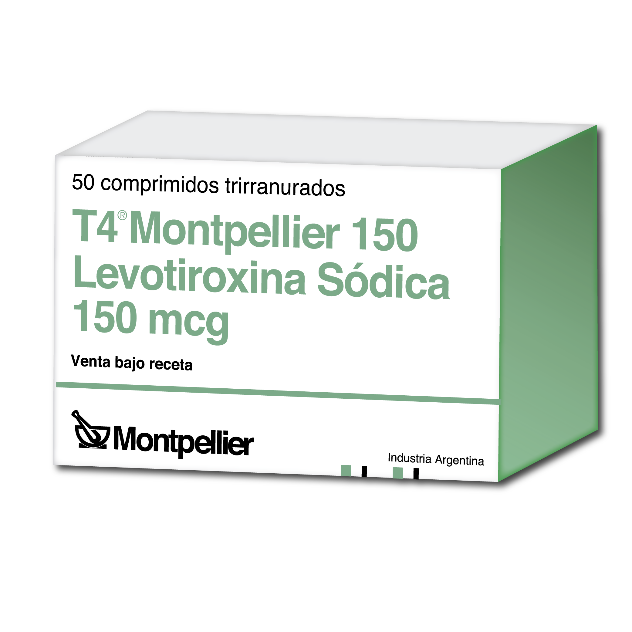 T4 Montpellier 150 Levotiroina 150 mcg Montpellier Caja x 50 Comprimidos