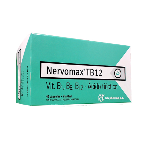 Nervomax Vitamina B1 + Vitamina B6 + Vitamina B12 TRB Caja x 40 C+apsulas