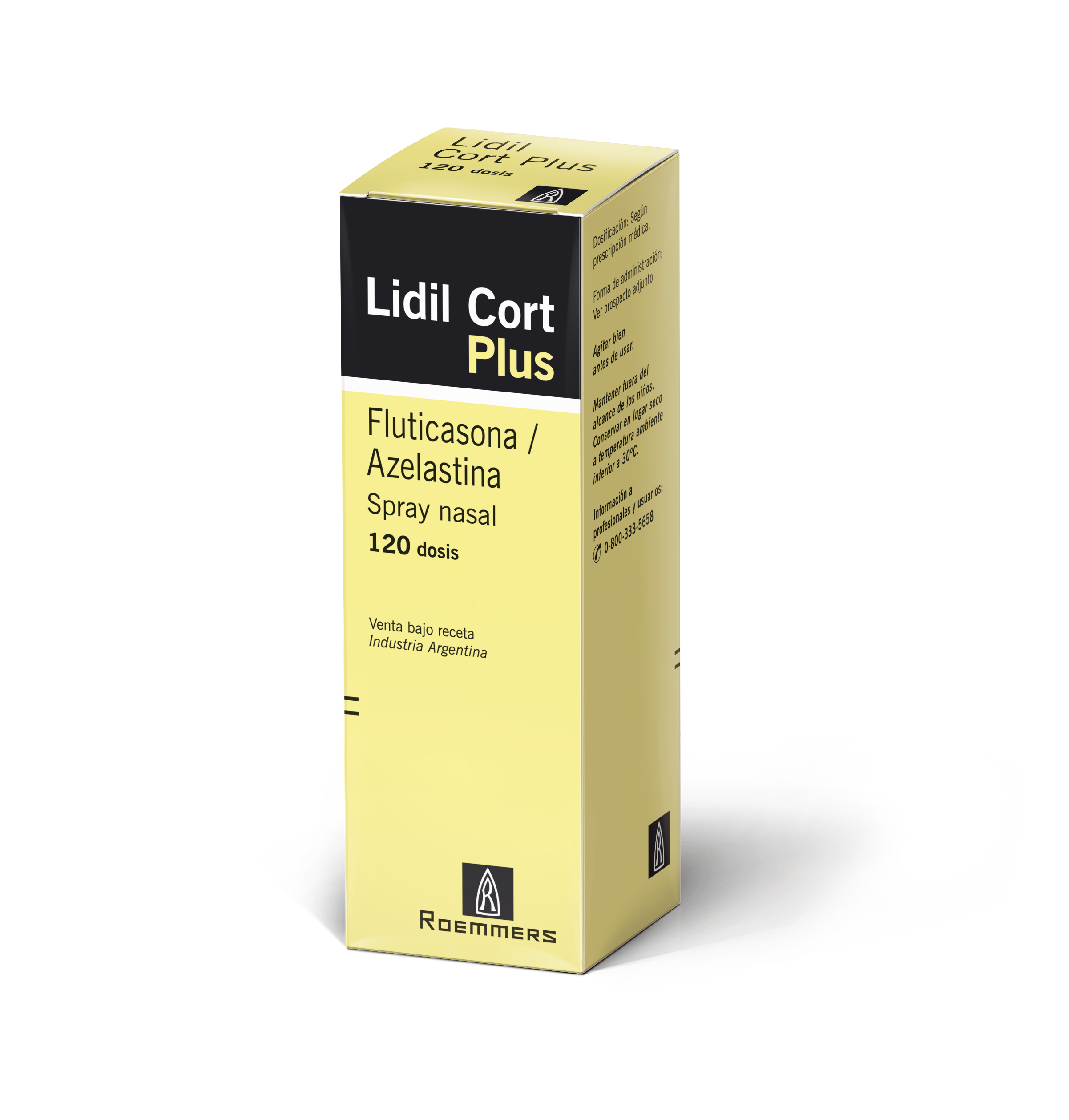 Lidil Cort Plus Azelastina + Fluticasona 137mg/50mg Roemmers Frasco x 120 Dosis