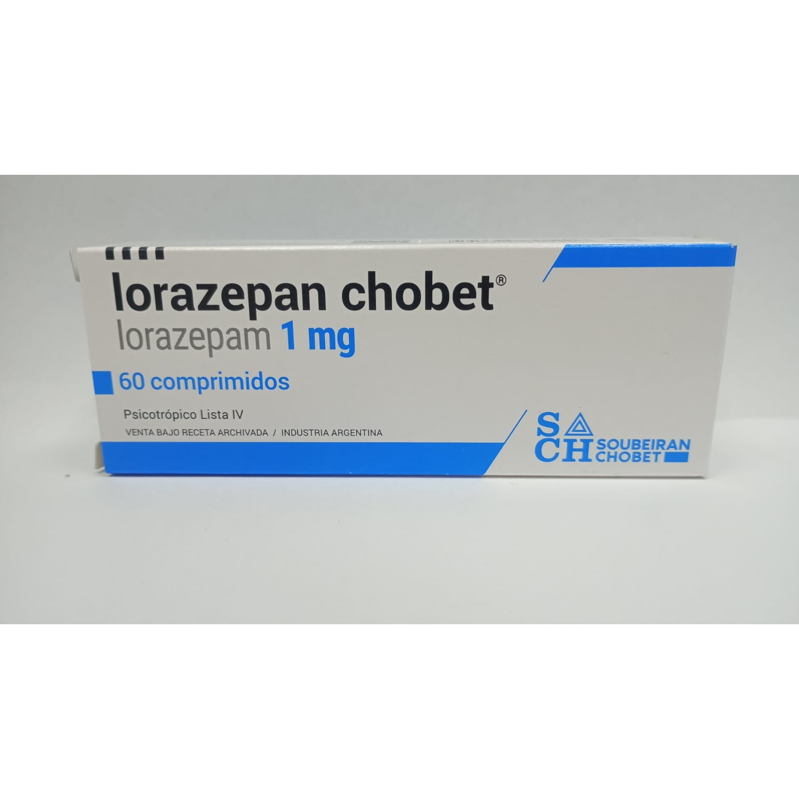 Lorazepam 1 mg Chobet Caja x 60 Comprimidos