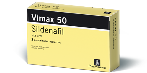 Vimax Sildenafil 50 mg Roemmers Caja x 6 Comprimidos