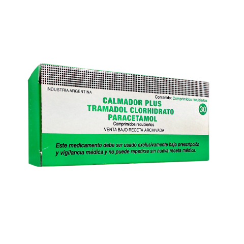 Calmador Plus Tramadol + Acetaminofén 37,5mg/325mg Finadiet Caja x 30 Comprimidos
