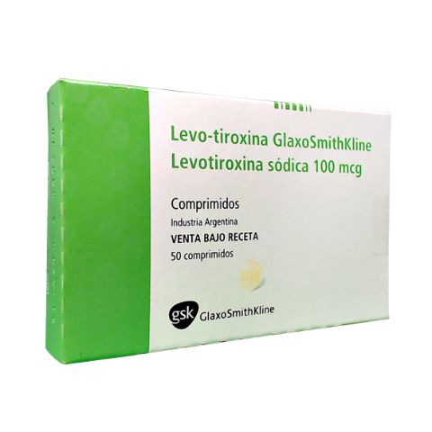 Levotiroxina 100 mcg GSK Caja x 50 Comprimidos