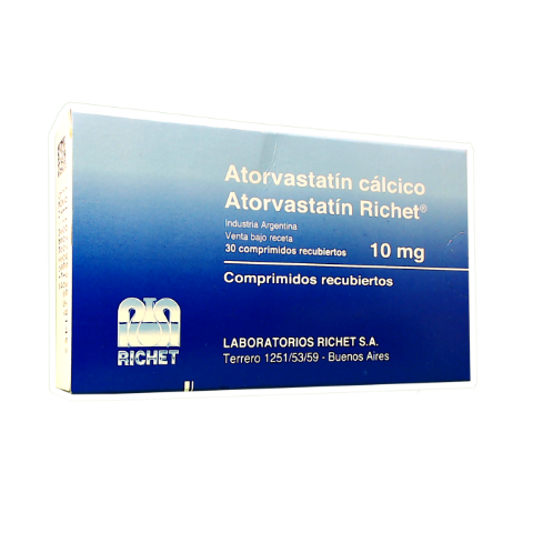Atorvastatina 40 mg Richet Caja x 30 Comprimidos