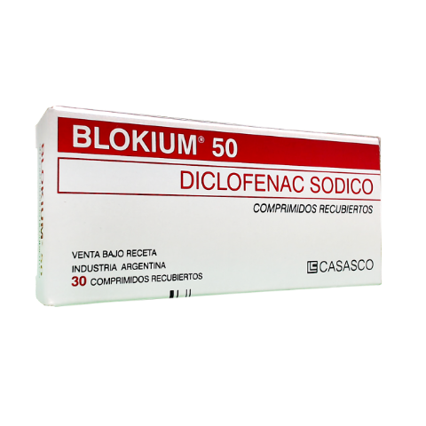 Blokium Diclofenaco Sódico 50 mg Casasco Caja x 30 Comprimidos