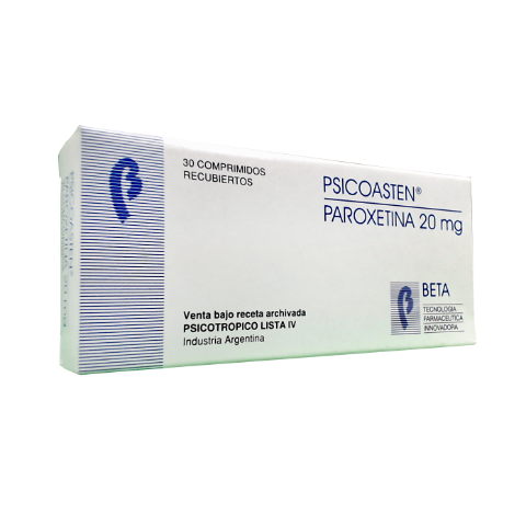 Psicoasten Paroetina 20 mg Beta Caja x 30 Comprimidos