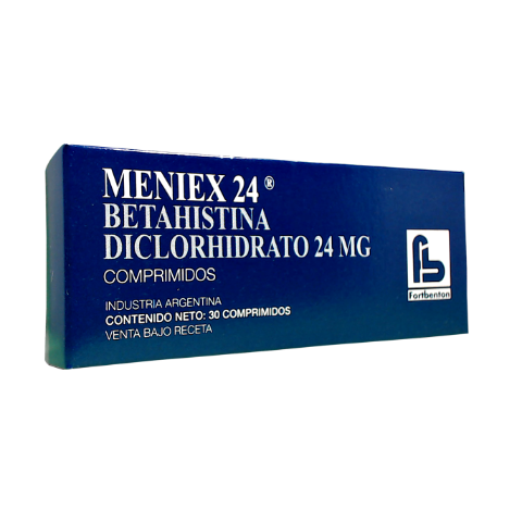Meniex Betahistina 24 mg Fortbenton Caja x 30 Comprimidos