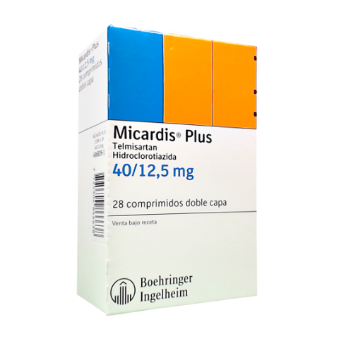 Micardis Telmisartan + Hidroclorotiazida 40mg/12,5mg Boehringer Ingelheim Caja x 28 Comprimidos