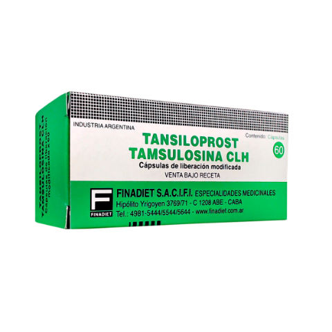 Tansiloprost Tamsulosina 0,4 mg Finadiet Caja x 60 Cápsulas