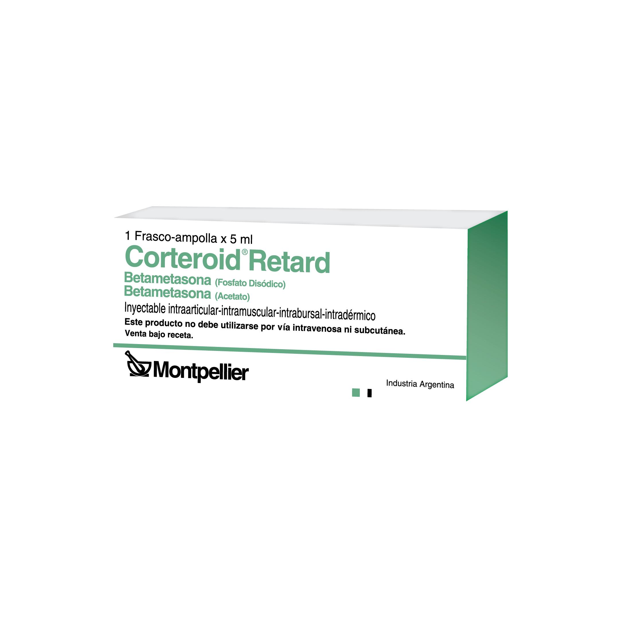 Corteroid Retard Betametasona Acetato + Betametasona Fosfato 3mg/3mg/ml Montpellier Ampolla x 2 ml