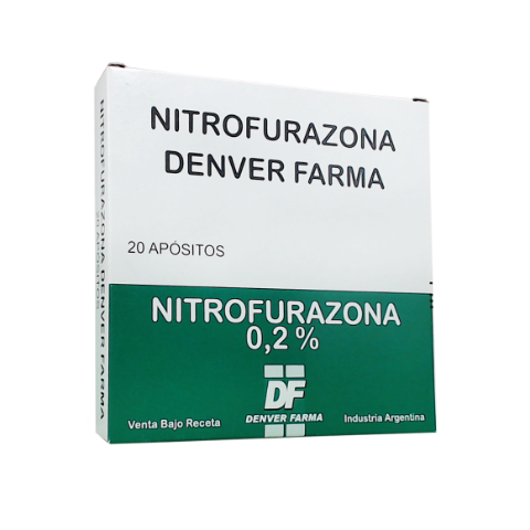 Nitrofurazona Denver Nitrofurazona 0.2g/100g Denver Farma Caja x 20 Apósitos