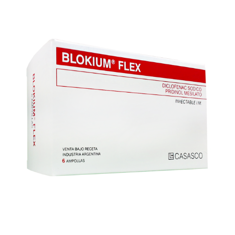 Blokium Flex Diclofenac + Pridinol Casasco Ampollas x 6 Inyectables
