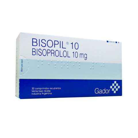 Bisopil Bisoprolol 10 mg Gador Caja x 30 Comprimidos