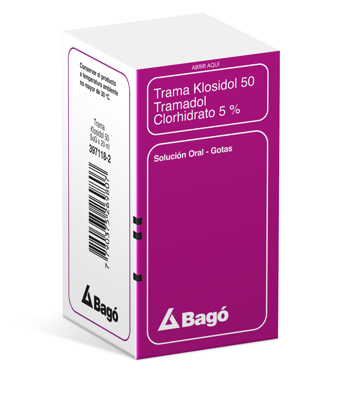Trama Klosidol Tramadol + Diclofenaco 50mg/50mg Bagó Gotas Frasco x 20 ml