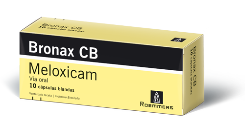 Bronax Cb Meloxicam 15 mg Roemmers Caja x 10 Cápsulas