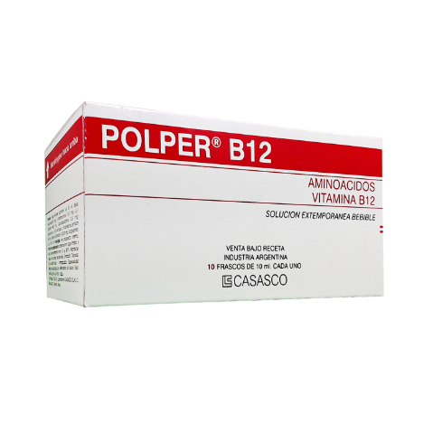 Polper Cianocobalamina Glutaina 0.5mg/60mg Casasco 10 Frasco x 1 Dosis