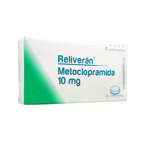 Reliveran Metoclopramida 20 mg Gador Caja x 20 Comprimidos