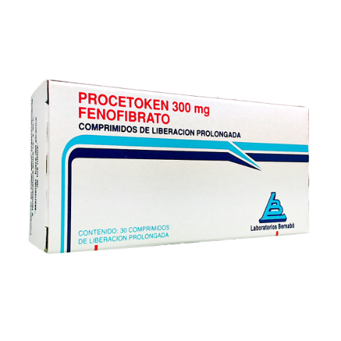 Procetoken Fenofibrato 300 mg Bernabó Caja x 30 Comprimidos
