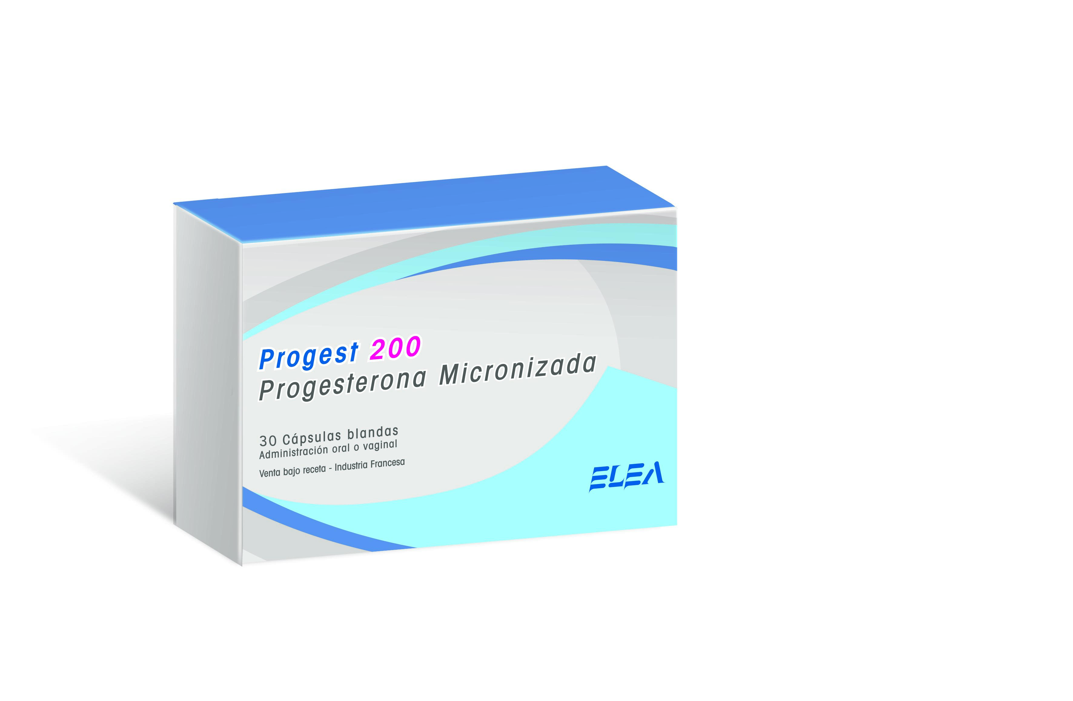 Progest Progesterona Micronizada 200 mg Elea Phoenix Caja x 30 Cápsulas