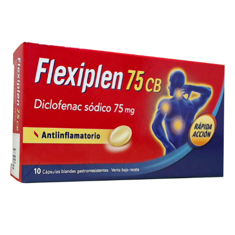 Flexiplen Diclofenaco Sódico 75 mg Savant Pharm Caja x 10 Cápsulas