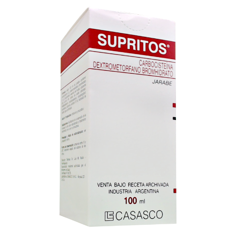 Supritos CarboCisteína + Detrometorfano 3g/0.1g Casasco Jarabe x 100 ml