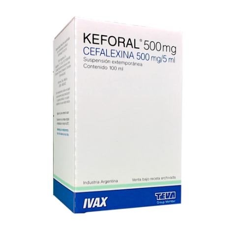 Keforal Cefalexina 500 mg Ivax Suspensión Oral x 100 ml