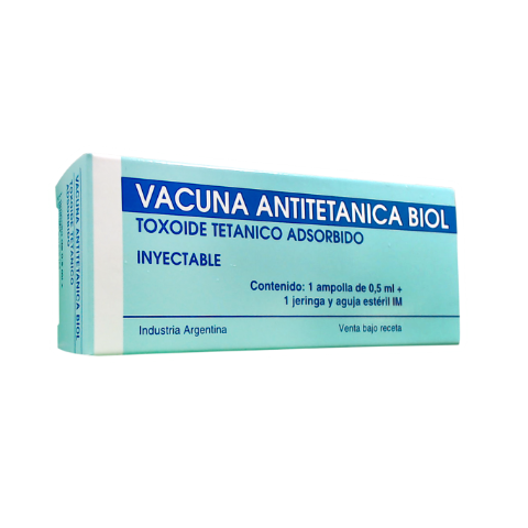 Vacuna Antitetanica Toxoide Tetánico 40 ui/0,5 ml I.B.A Ampolla x 0,5 ml