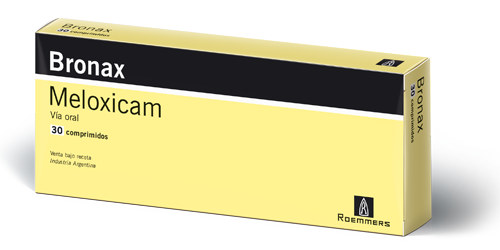 Bronax Meloxicam 15 mg Roemmers Caja x 20 Comprimidos