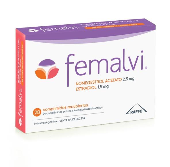 Femalvi Nomegestrol + Estradiol 2,5mg/1,5mg Monte Verde Caja x 28 Comprimidos