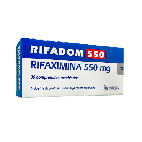 Rifadom Rifaimina 550 mg Dominguez Caja x 30 Comprimidos